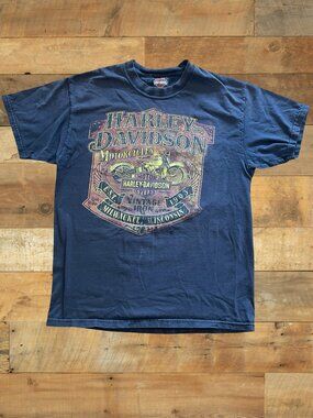 Harley Davidson Trev Deeley Vancouver Canada Tee | Distressed, Tagged Medium